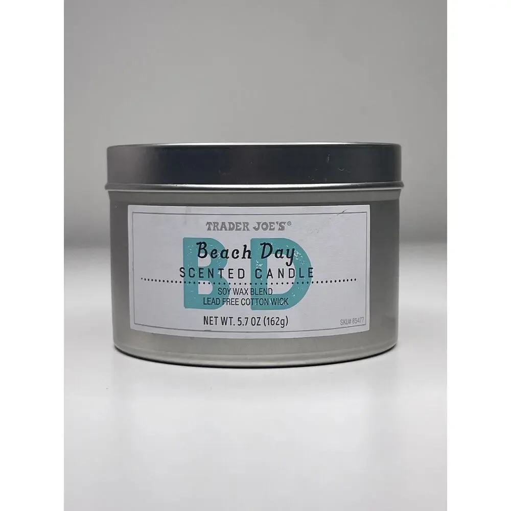Set of 2 Trader Joe’s Beach Day Summer Scented Candle — Soy Wax, 20 Hours, 5.7oz